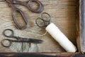 Old tailors scissors Royalty Free Stock Photo