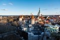 Old Tallinn, city walls, towers, churches. Estonia Royalty Free Stock Photo