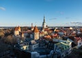 Old Tallinn, city walls, towers, churches. Estonia Royalty Free Stock Photo