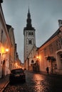 Old Tallinn at night Royalty Free Stock Photo