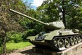 Old tank T-54 in front of the museum in Dukla