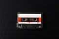 Old tape cassette, old or aged wood background. ÃÂ°solated casette