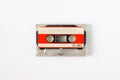 Old tape cassette, old or aged wood background. ÃÂ°solated casette Royalty Free Stock Photo