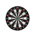 Old target dartboard isolate on white background Royalty Free Stock Photo