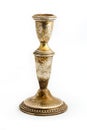 Old tarnished candlestick holder