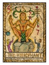 Old tarot cards. Full deck. The Hierophant