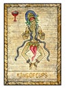 Old tarot cards. Full deck. King of Cups