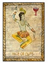 Old tarot cards. Full deck. Page of cups