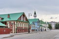 Old Tatar settlement in summertime, Nasyri street, Kazan, Russia