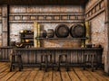 Old tavern counter Royalty Free Stock Photo