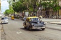 Old taxi car on streets of Havana Royalty Free Stock Photo