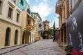 Old Tbilisi. Historical Buildings, Vintage Openwork Balcony And Rezo Gabriadze Puppet Theatre In Old City