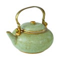 Old teapot isolated Royalty Free Stock Photo