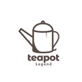 Old teapot legend logo design vector graphic symbol icon illustration creative idea