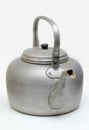 Alumunium old teapot Royalty Free Stock Photo