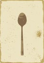 Old teaspoon vintege sign