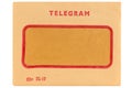 Old telegram envelope