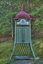 Old telephone booth from Sweden in HDR Royalty Free Stock Photo