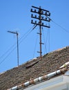 Old telephone pole Royalty Free Stock Photo