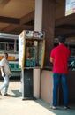 Old telephone stand on Sri Lanka street