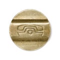 Old telephone token from Lithuania Royalty Free Stock Photo