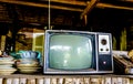 Old television in viet nam Royalty Free Stock Photo
