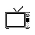old television isolated icon Royalty Free Stock Photo