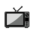 old television isolated icon Royalty Free Stock Photo
