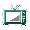 old television isolated icon Royalty Free Stock Photo