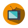 old television isolated icon Royalty Free Stock Photo