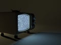 Old television, retro tv. not signal, tv noise Royalty Free Stock Photo