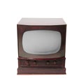 Old television on a white background Royalty Free Stock Photo