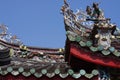 Mini-Sculpture of Chinese mythology on top of a te