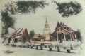 Old temple in northern Thailand, Chiang Mai Province