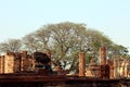 Old Siam Temple mahathat wat, of Ayutthaya, UNESCO word heritage of thailand Royalty Free Stock Photo