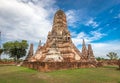 Old Temple wat Chaiwatthanaram of Ayuthaya Province( Ayutthaya Historical Park )Asia Thailand Royalty Free Stock Photo