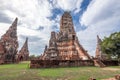 Old Temple wat Chaiwatthanaram of Ayuthaya Province( Ayutthaya Historical Park )Asia Thailand Royalty Free Stock Photo