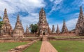 Old Temple wat Chaiwatthanaram of Ayuthaya Province( Ayutthaya Historical Park )Asia Thailand Royalty Free Stock Photo