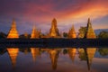 Old Temple wat Chaiwatthanaram Royalty Free Stock Photo