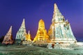 Old Temple wat Chaiwatthanaram of Ayutthaya Province Ayutthaya Historical Park Asia Thailand Royalty Free Stock Photo