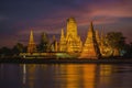 Old Temple wat Chaiwatthanaram of Ayutthaya Province