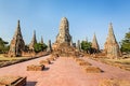 Old Temple, Wat Chaiwatthanaram Temple of Ayuthaya Province .