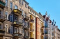 Old tenement houses on Jagielonska Street in Szczecin, Poland Royalty Free Stock Photo