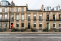 Old Terraced Houses along a Deserted Street in a City Centre Royalty Free Stock Photo