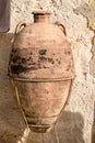 Old Terracotta Amphora - Marzamemi Sicily Italy Royalty Free Stock Photo