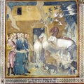 Old Testament cycle fresco by Bartolo di Fredi in the Collegiata di Maria Assunta in San Gimignano, Italy.