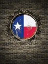 Old Texas flag in brick wall Royalty Free Stock Photo