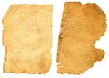 Old textured paper with decrepit edge. Royalty Free Stock Photo