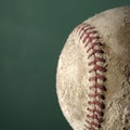 Old Textured Weathered and Worn Baseball Royalty Free Stock Photo