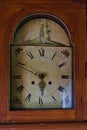 Old 18th century house clock. Royalty Free Stock Photo